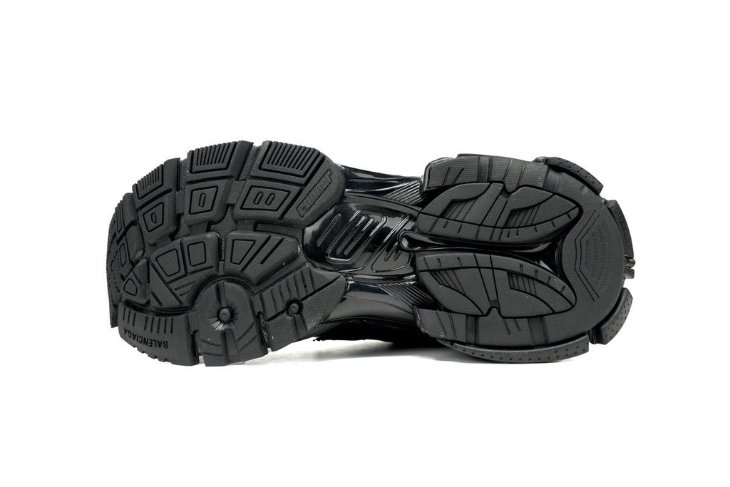Balenciaga Runner Mid Sneakers Black Mesh Shiny Chunky Mid Top Trainer