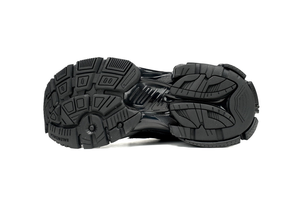 Balenciaga Runner Mid Sneakers Black Mesh Shiny Chunky Mid Top Trainer