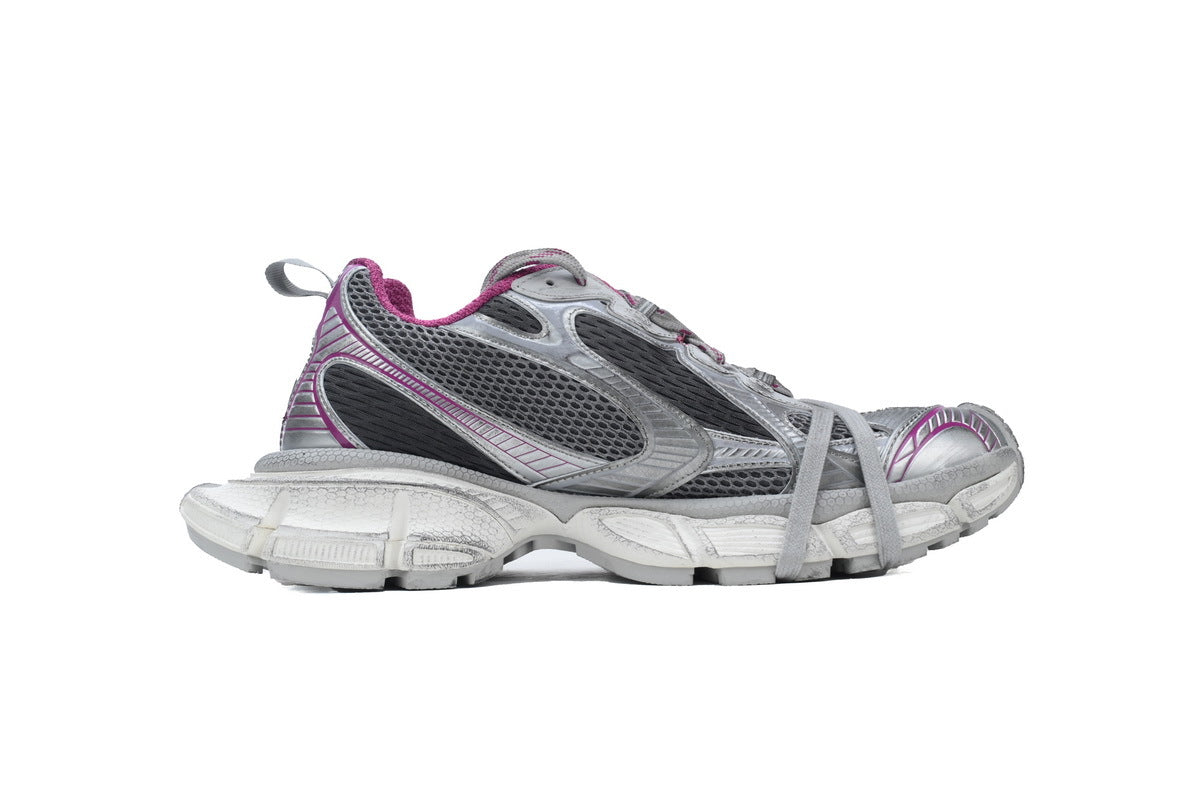 Balenciaga 3XL Sneakers "Silver Purple Pink"-retro thick sole dad shoes，Women's Shoe Sale / Men's Shoe Sale