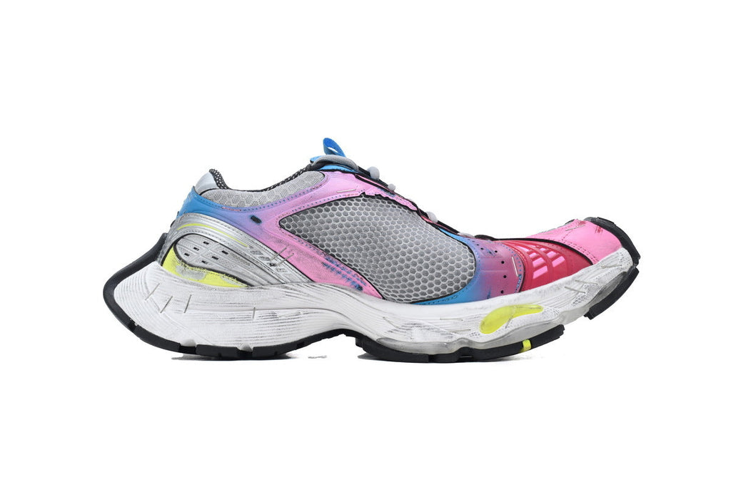 Balenciaga Stapler Sneakers Men Women "Pink Blue Multicolor"-retro thick sole dad shoes，Women's Shoe Sale / Men's Shoe Sale