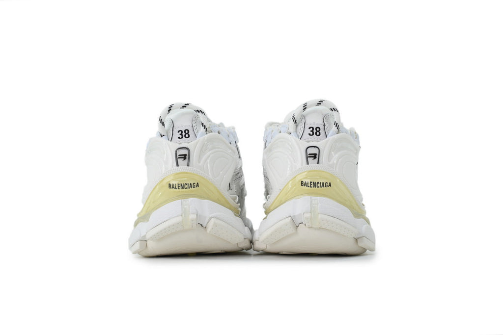 Balenciaga Runner Mid Sneakers White Mesh Chunky Mid Top Trainer