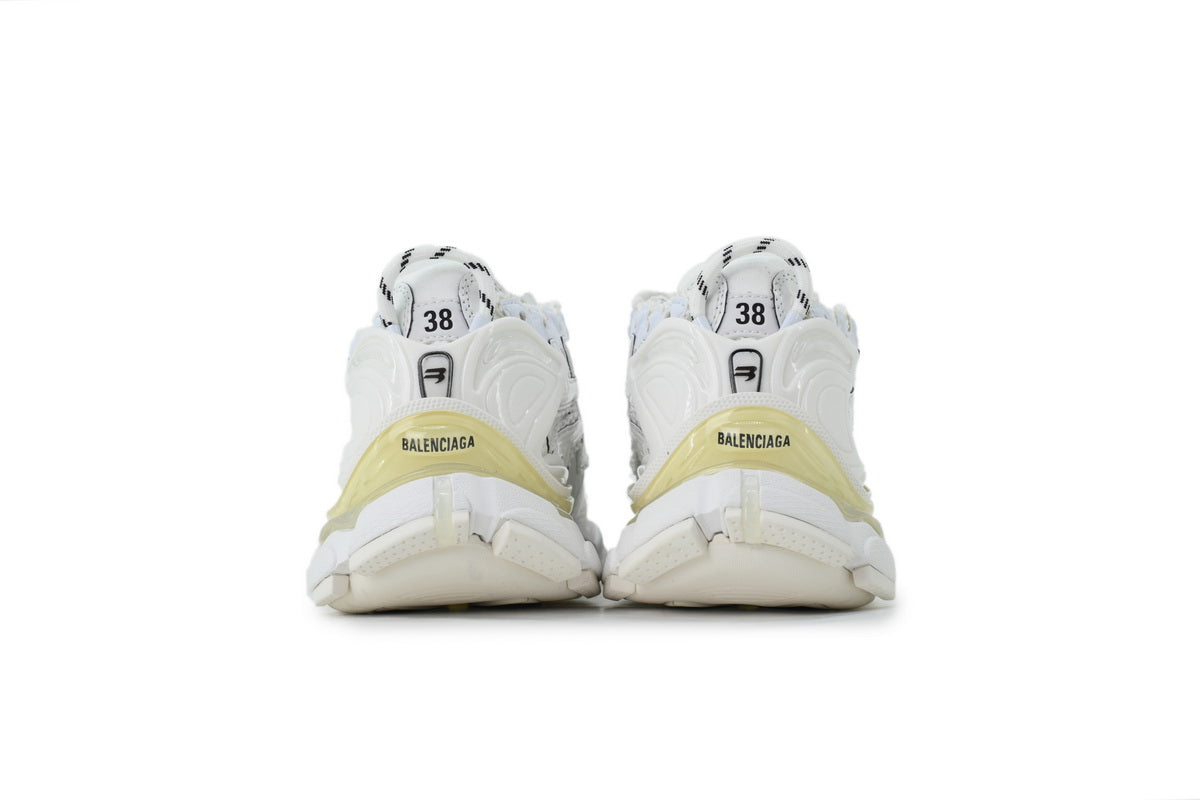 Balenciaga Runner Mid Sneakers White Mesh Chunky Mid Top Trainer