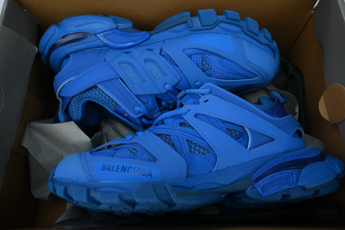 Balenciaga Track Trainer Sneakers "Bright Blue"-retro thick sole dad shoes，Women's Shoe Sale / Men's Shoe Sale