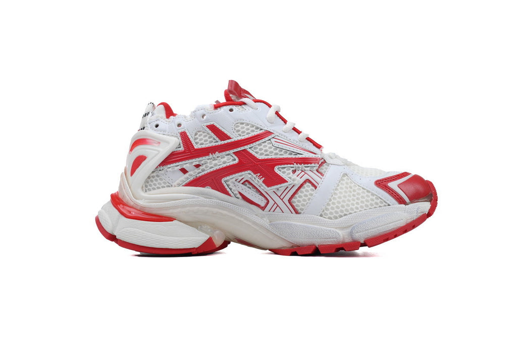 Balenciaga Runner Sneakers "White Red"-retro thick sole dad shoes，Women's Shoe Sale / Men's Shoe Sale