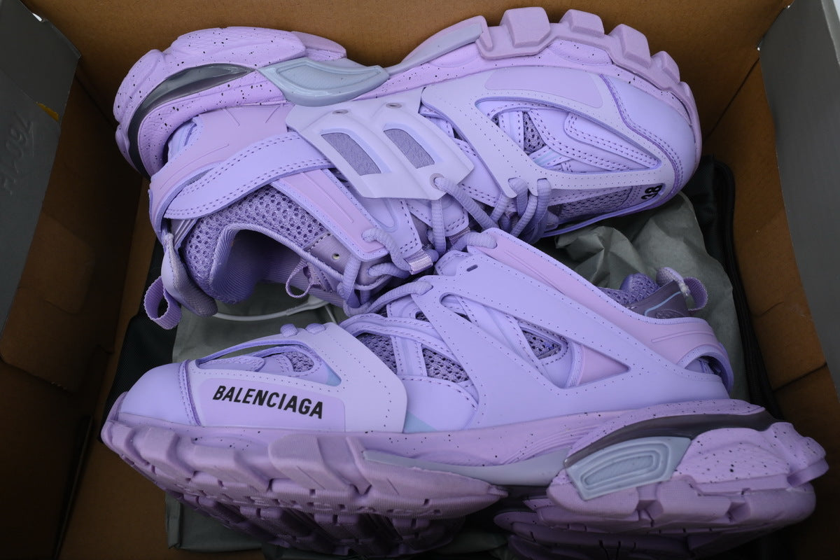 Balenciaga Track Trainer Sneakers "Lavender"-retro thick sole dad shoes，Women's Shoe Sale / Men's Shoe Sale