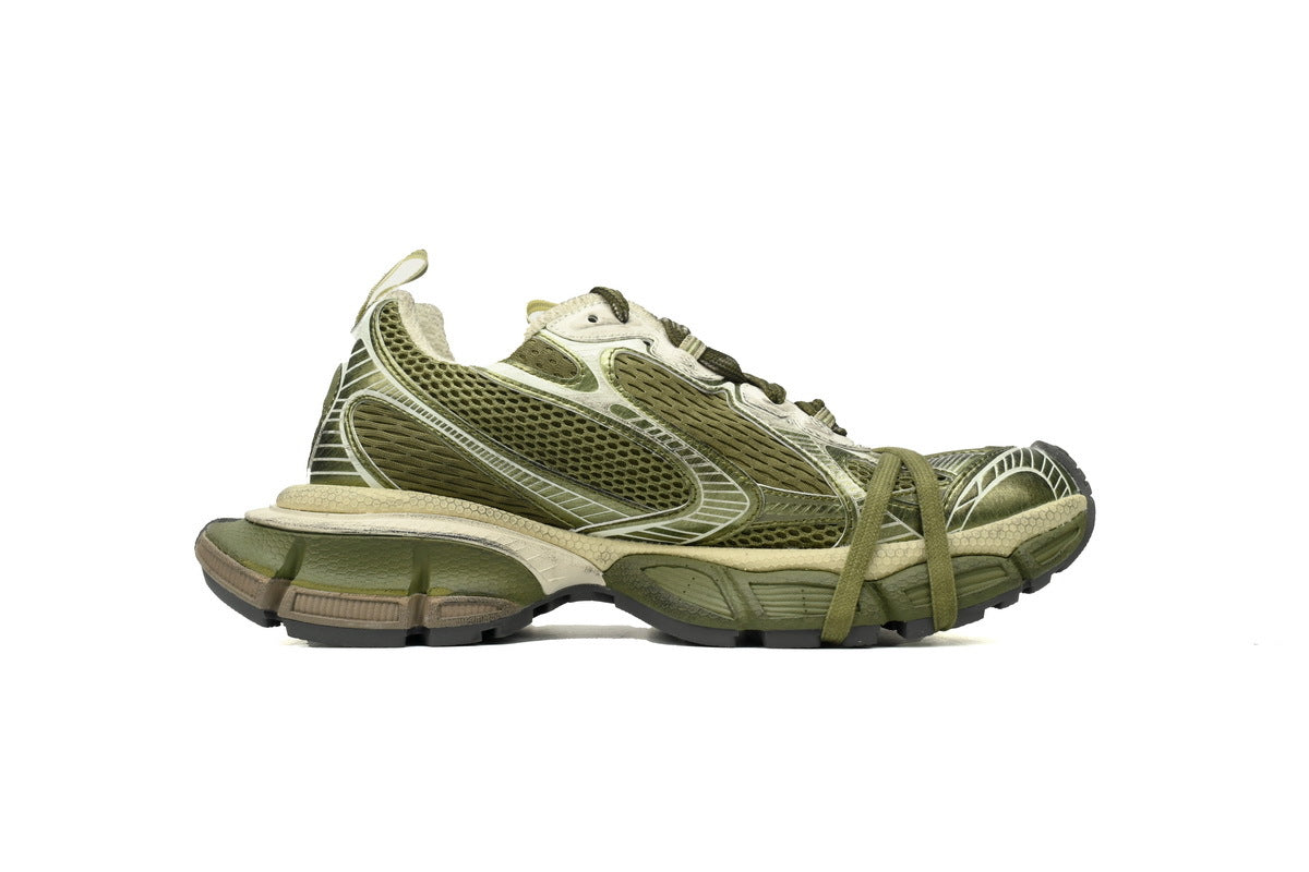 Balenciaga 3XL Sneaker "Army Green"-retro thick sole dad shoes，Women's Shoe Sale / Men's Shoe Sale