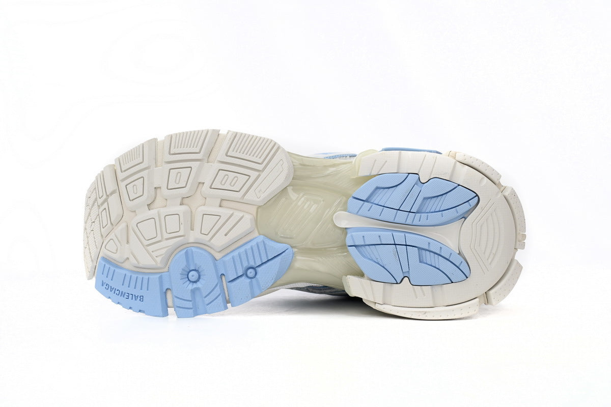 Balenciaga Runner Sneakers "Light Blue White"-retro thick sole dad shoes，Women's Shoe Sale / Men's Shoe Sale