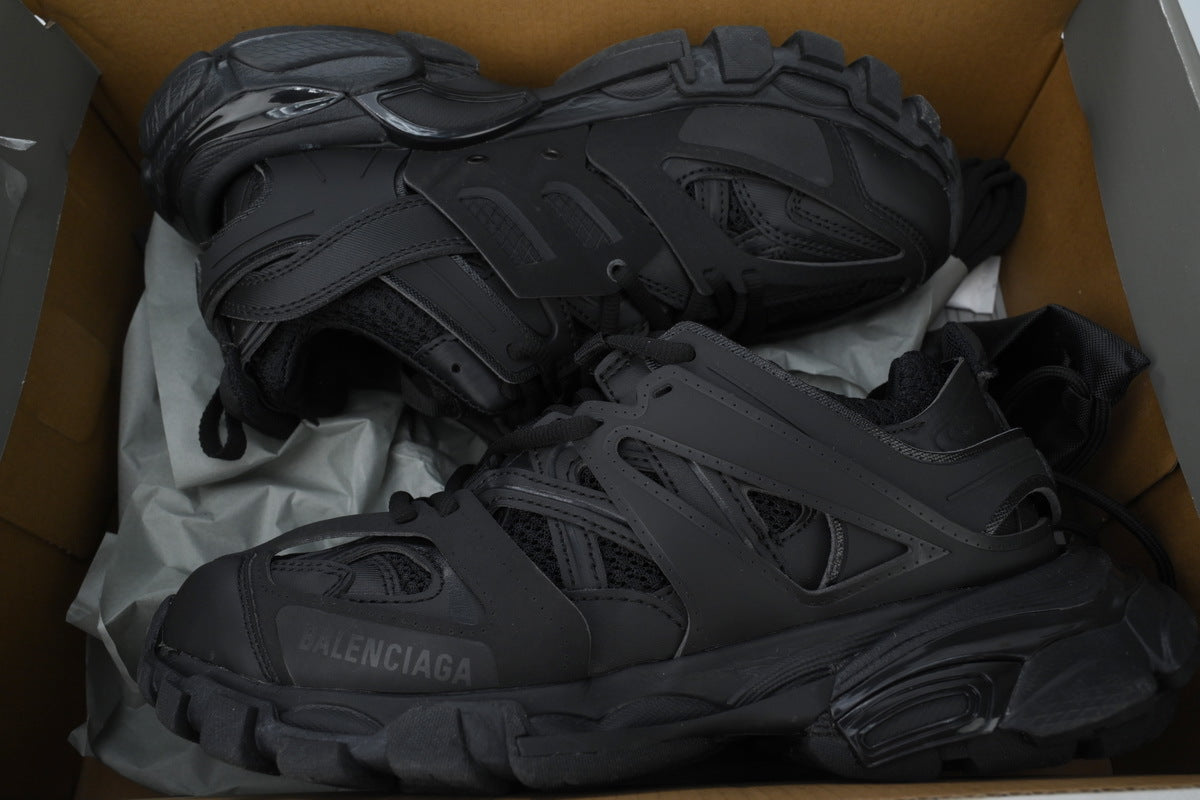 Balenciaga Track Trainer Sneakers "All Black"-retro thick sole dad shoes，Women's Shoe Sale / Men's Shoe Sale