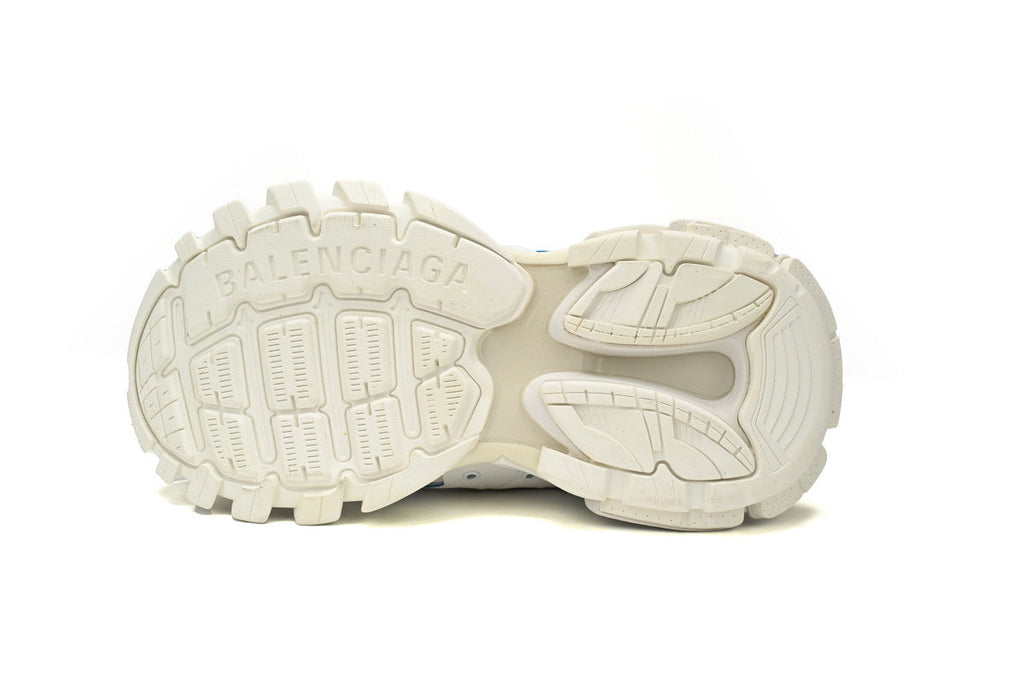 Balenciaga Track Sock Sneakers "White Blue"-retro thick sole dad shoes，Women's Shoe Sale / Men's Shoe Sale