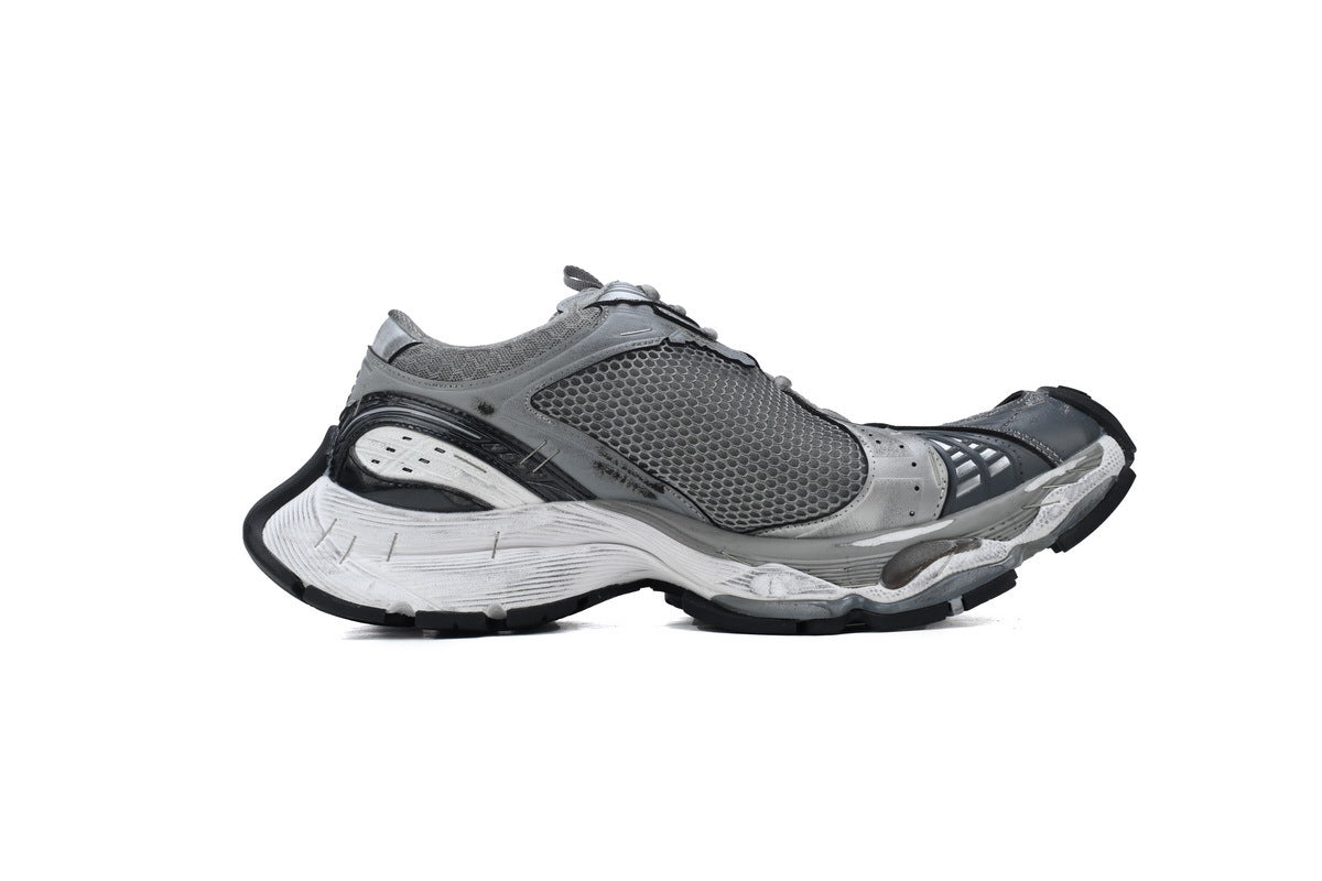 Balenciaga Stapler Sneakers Men Women "Grey Silver"-retro thick sole dad shoes，Women's Shoe Sale / Men's Shoe Sale