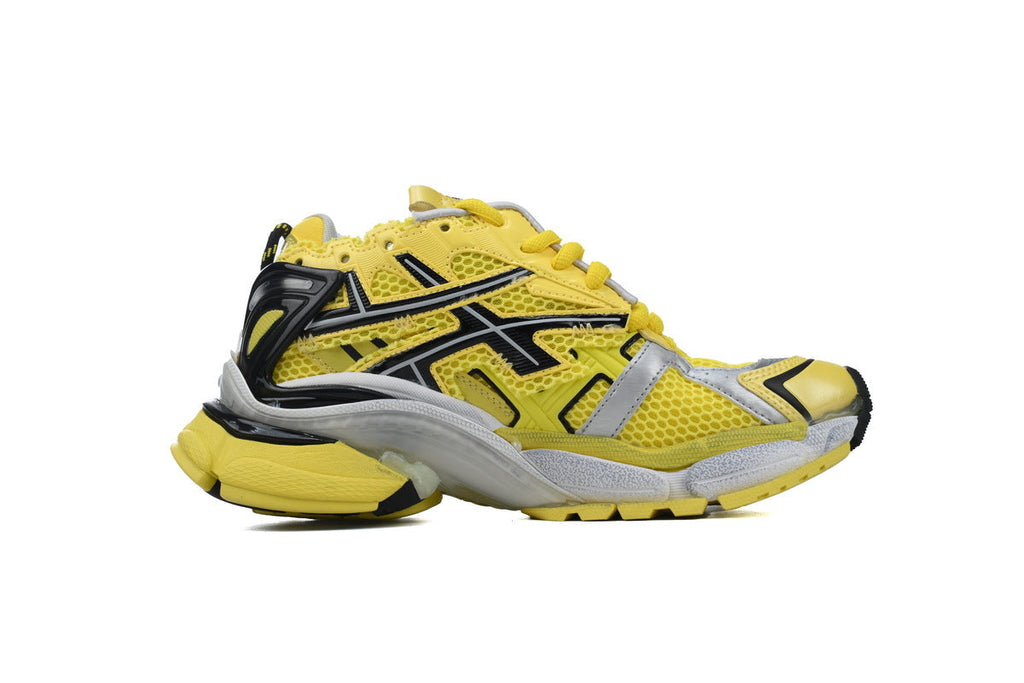 Balenciaga Runner Sneakers "Yellow Black Silver"-retro thick sole dad shoes，Women's Shoe Sale / Men's Shoe Sale