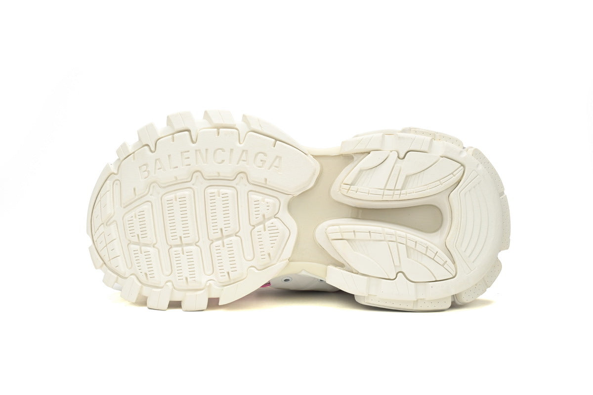Balenciaga Track Sock Sneakers "White Fluorescent Pink"-retro thick sole dad shoes，Women's Shoe Sale / Men's Shoe Sale