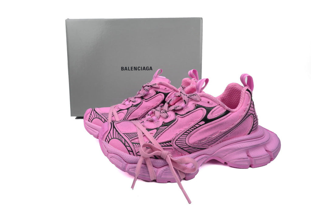 Balenciaga 3XL Destroyed Sneakers "Pink"-retro thick sole dad shoes，Women's Shoe Sale / Men's Shoe Sale