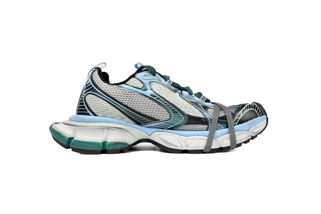 Balenciaga 3XL Sneaker "Green Gray Blue"-retro thick sole dad shoes，Women's Shoe Sale / Men's Shoe Sale