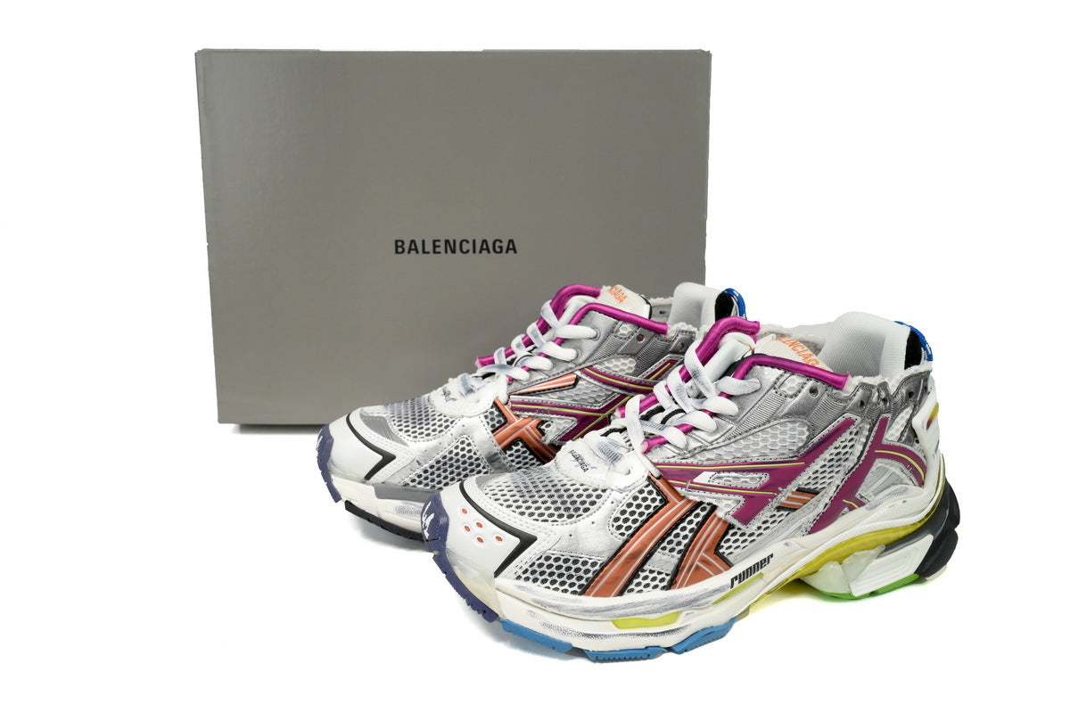 Balenciaga Runner Mid Sneakers "Multicolor" Mesh Chunky Mid Top Trainer