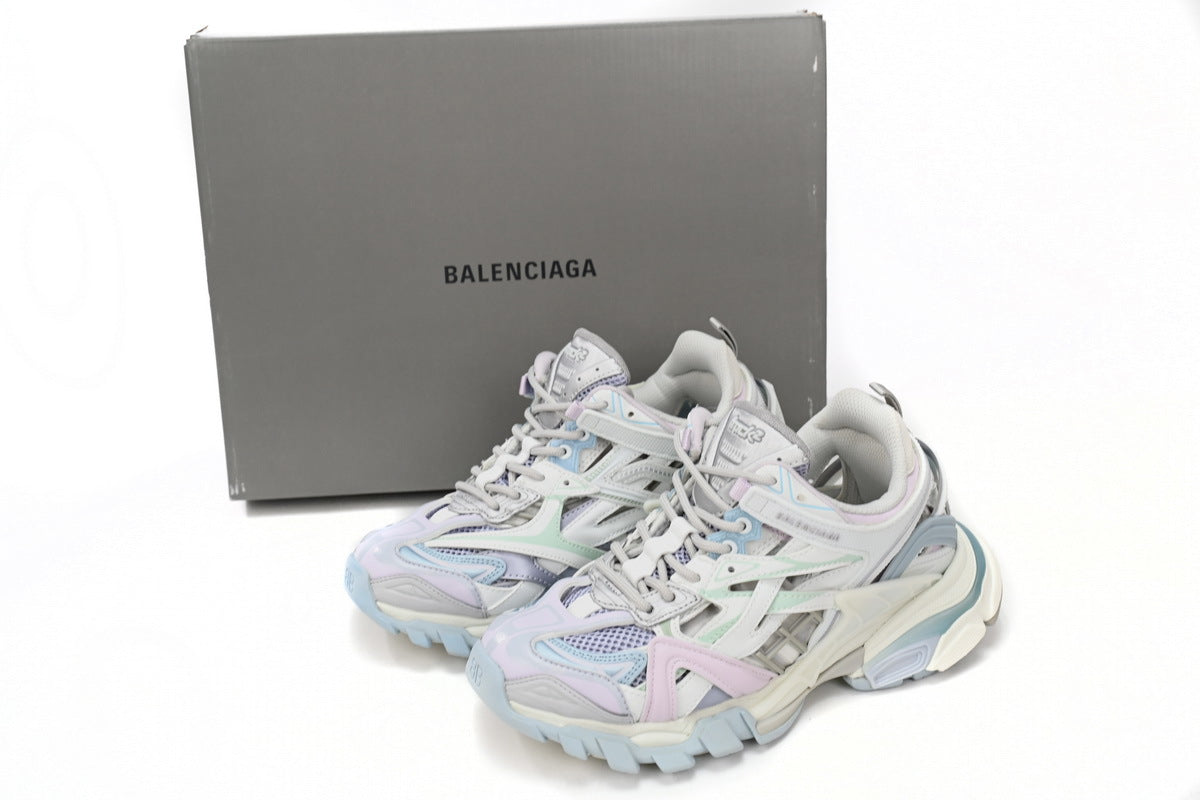 Balenciaga Track 2 Open Sneakers "Pastel Multicolor"-retro thick sole dad shoes，Women's Shoe Sale / Men's Shoe Sale