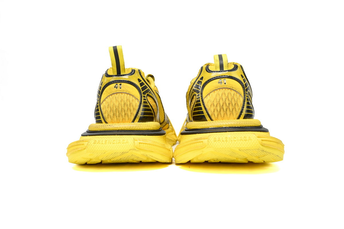 Balenciaga 3XL Mesh Trainer Sneaker "Yellow Black"-retro thick sole dad shoes，Women's Shoe Sale / Men's Shoe Sale