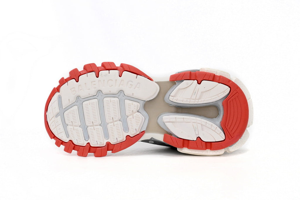 Balenciaga Track Sneakers "White Grey Red"-retro thick sole dad shoes，Women's Shoe Sale / Men's Shoe Sale