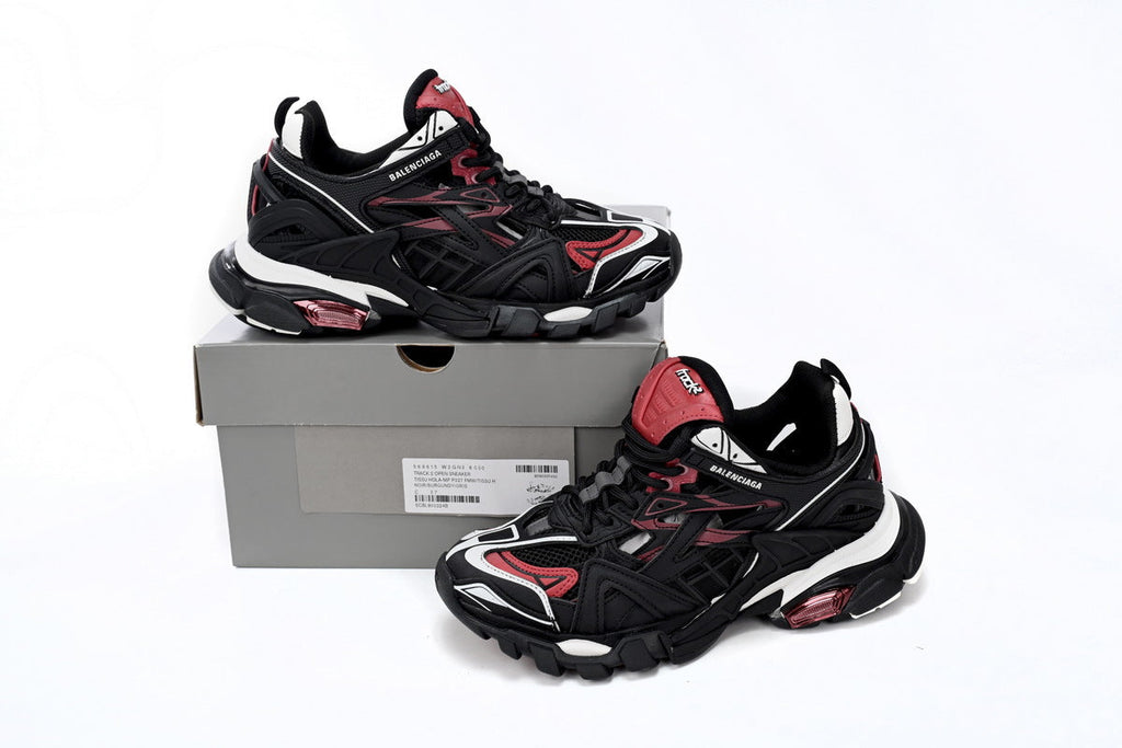 Balenciaga Track 2 Open Sneakers "Black Red White"-retro thick sole dad shoes，Women's Shoe Sale / Men's Shoe Sale