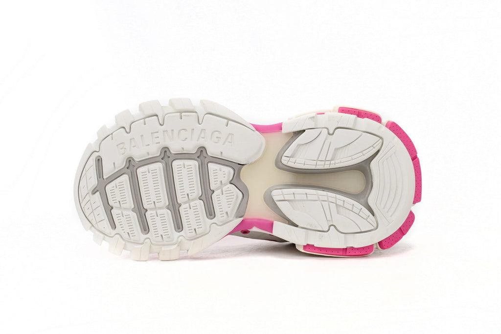 Balenciaga Track Sneakers "White Rose Red"-retro thick sole dad shoes，Women's Shoe Sale / Men's Shoe Sale