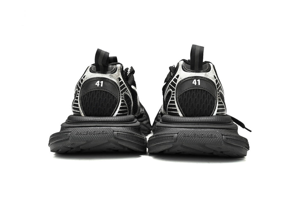 Balenciaga 3XL Mesh Sneaker "Black Silver"-retro thick sole dad shoes，Women's Shoe Sale / Men's Shoe Sale