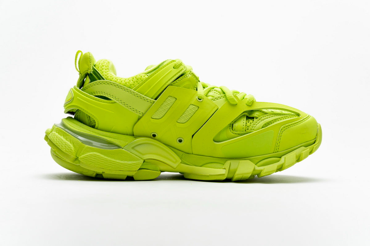 Balenciaga Track Trainer Sneakers "Fluorescent Green"-retro thick sole dad shoes，Women's Shoe Sale / Men's Shoe Sale