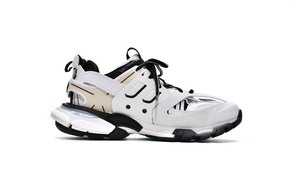 Balenciaga Track Sneakers "White Black Beige"-retro thick sole dad shoes，Women's Shoe Sale / Men's Shoe Sale