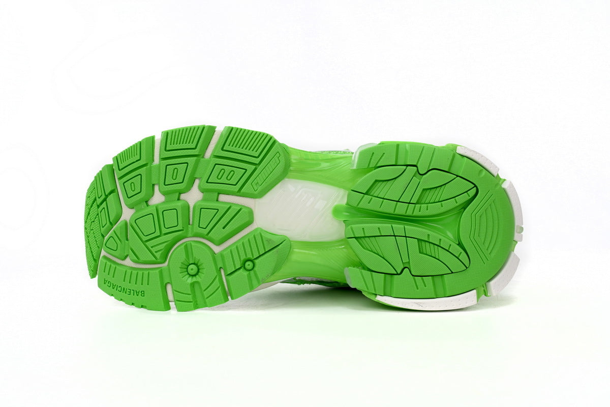 Balenciaga Runner Sneakers "Fluorescent Green White"-retro thick sole dad shoes，Women's Shoe Sale / Men's Shoe Sale