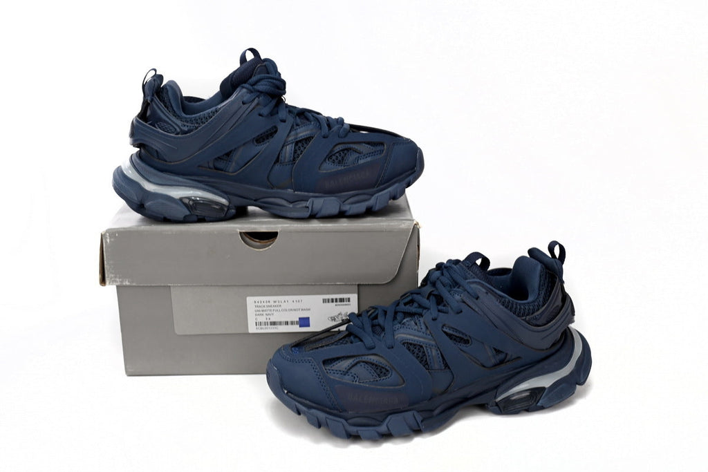 Balenciaga Track Sneakers "Dark Navy" Mesh Chunky Low Top Trainer