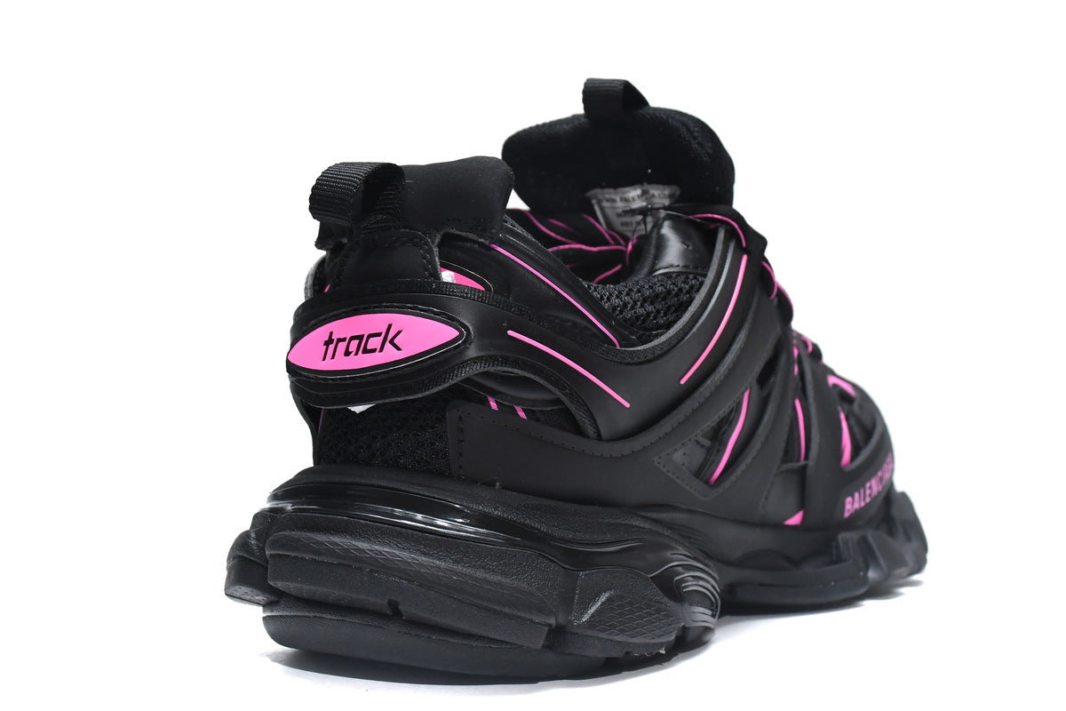 Balenciaga Track Sneakers "Black Pink"-retro thick sole dad shoes，Women's Shoe Sale / Men's Shoe Sale