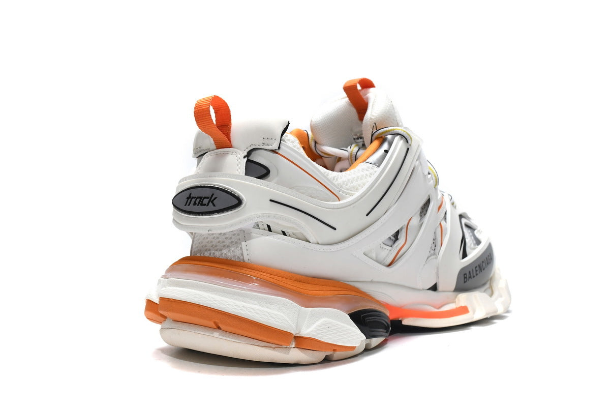 Balenciaga Track Sneakers "White Orange"-retro thick sole dad shoes，Women's Shoe Sale / Men's Shoe Sale