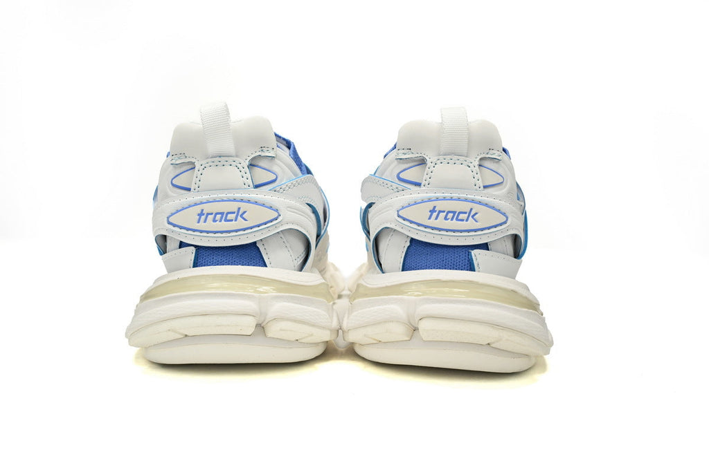Balenciaga Track Sock Sneakers "White Blue"-retro thick sole dad shoes，Women's Shoe Sale / Men's Shoe Sale