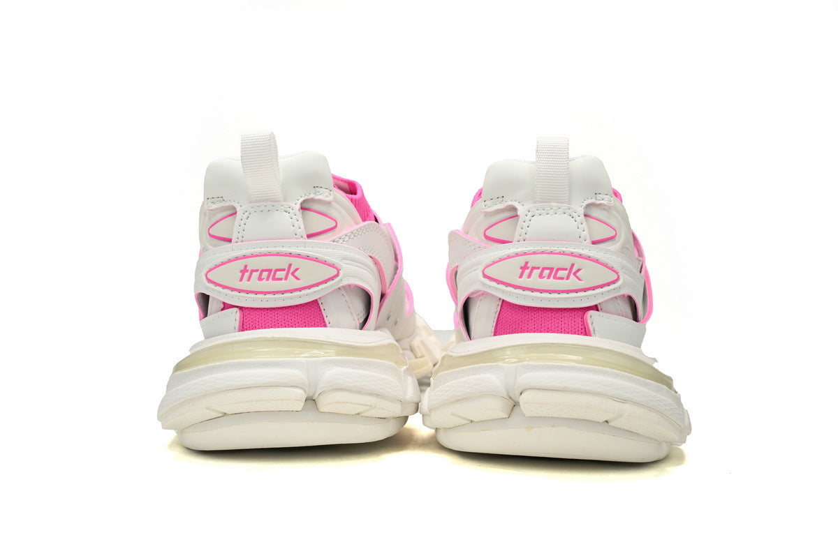 Balenciaga Track Sock Sneakers "White Fluorescent Pink"-retro thick sole dad shoes，Women's Shoe Sale / Men's Shoe Sale