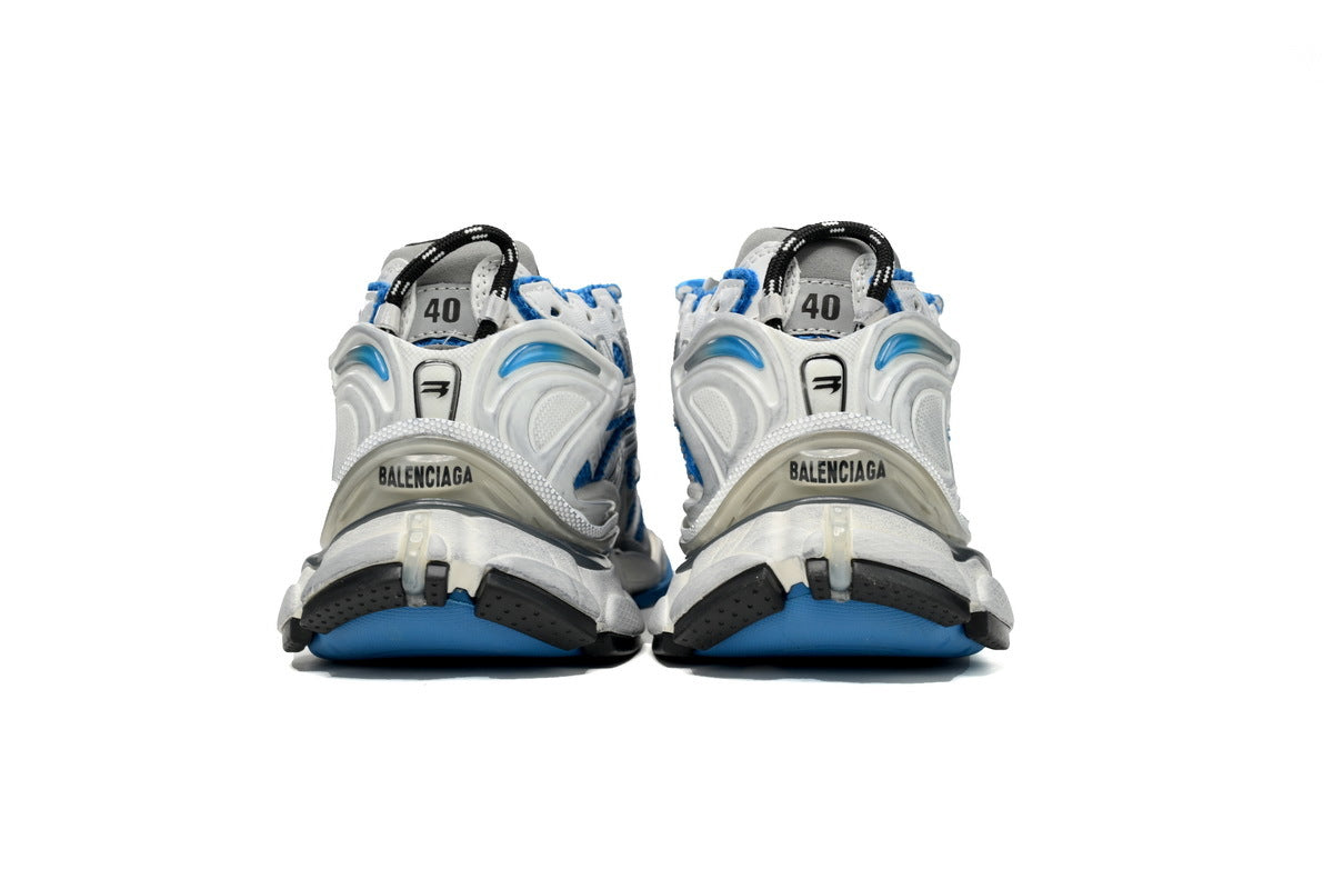 Balenciaga Runner Sneaker "Blue White"-retro thick sole dad shoes，Women's Shoe Sale / Men's Shoe Sale
