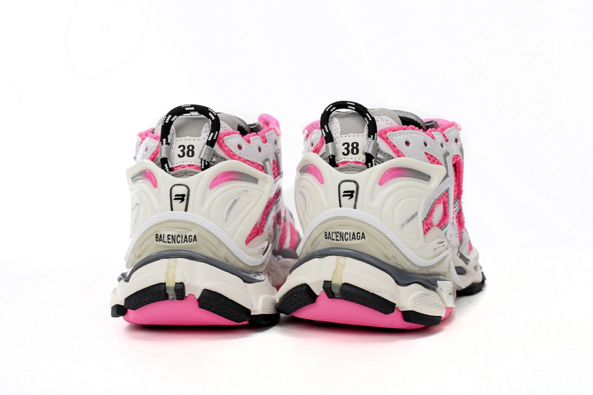 Balenciaga Runner Sneaker "Pink White"-retro thick sole dad shoes，Women's Shoe Sale / Men's Shoe Sale