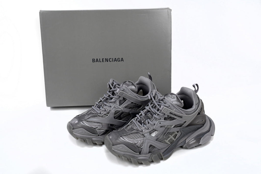 Balenciaga Track 2 Open Sneakers "Dark Grey"-retro thick sole dad shoes，Women's Shoe Sale / Men's Shoe Sale