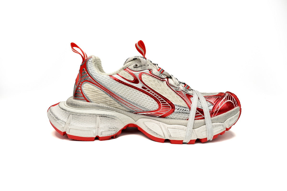 Balenciaga 3XL Sneaker "White Red"-retro thick sole dad shoes，Women's Shoe Sale / Men's Shoe Sale