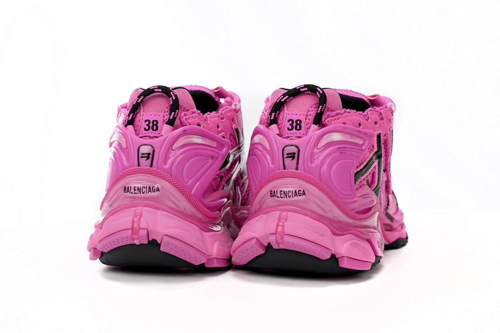 Balenciaga Runner Series Sneakers "Hot Pink Black"-retro thick sole dad shoes，Women's Shoe Sale / Men's Shoe Sale