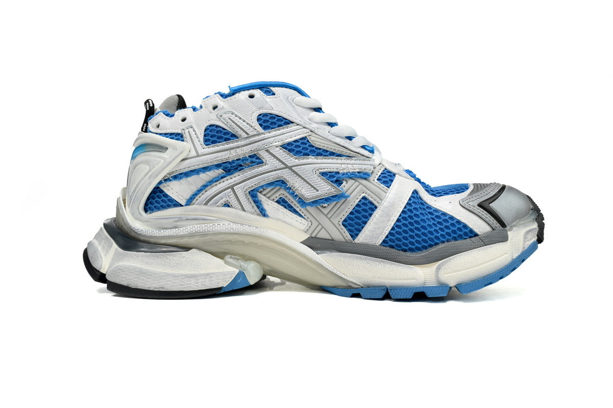 Balenciaga Runner Sneaker "Blue White"-retro thick sole dad shoes，Women's Shoe Sale / Men's Shoe Sale