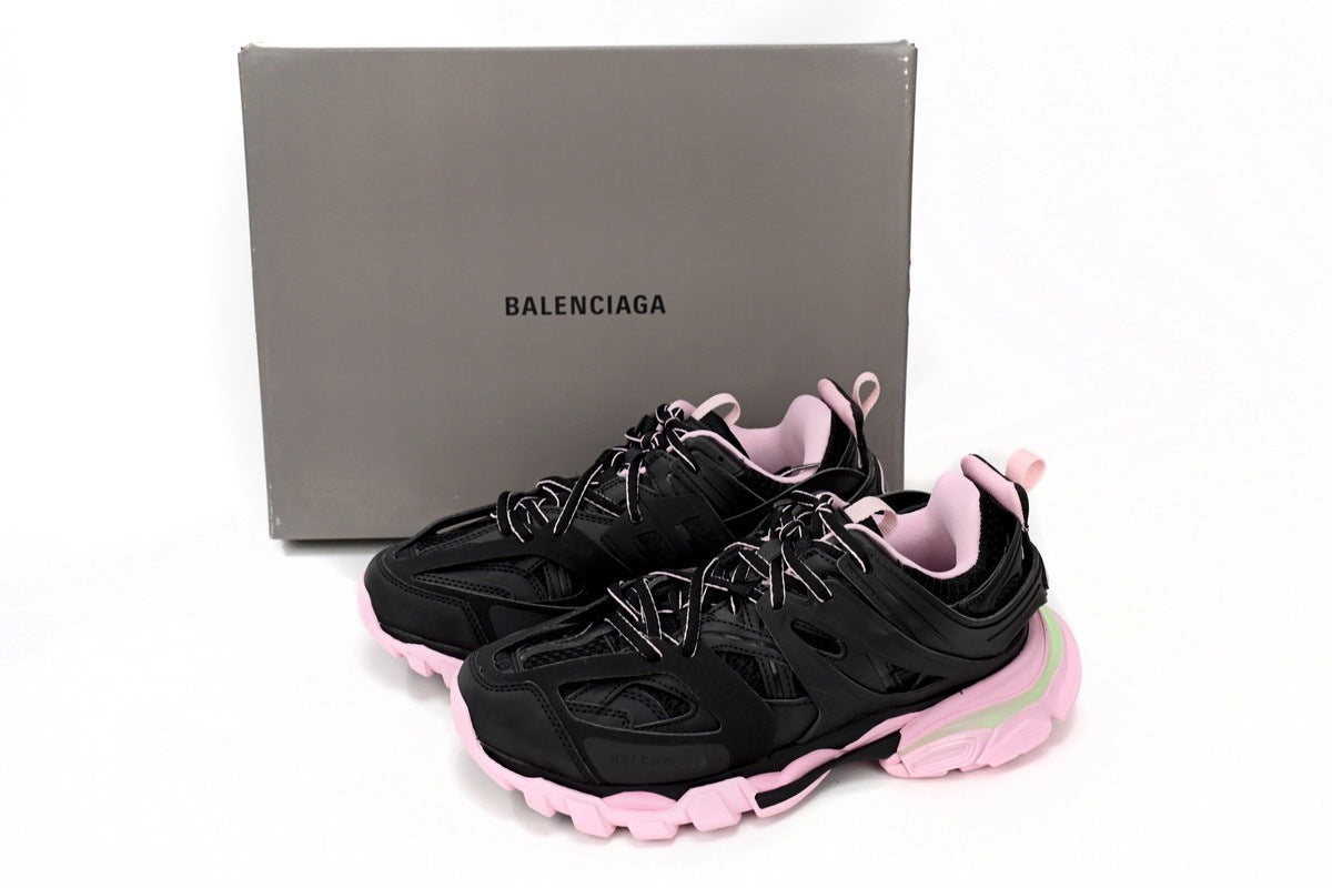 Balenciaga Track Sneakers "Black Pink" Mesh Chunky Low Top Trainer