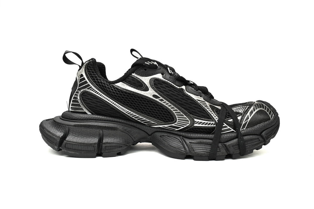Balenciaga 3XL Mesh Sneaker "Black Silver"-retro thick sole dad shoes，Women's Shoe Sale / Men's Shoe Sale