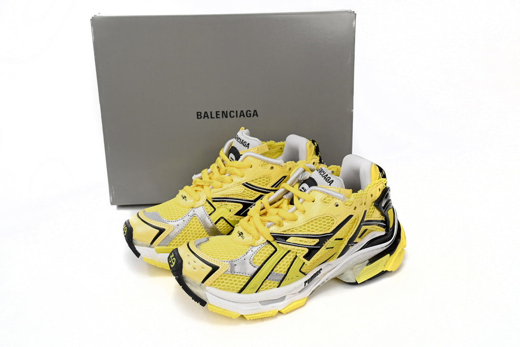 Balenciaga Runner Series Sneakers "Yellow Black Silver"-retro thick sole dad shoes，Women's Shoe Sale / Men's Shoe Sale