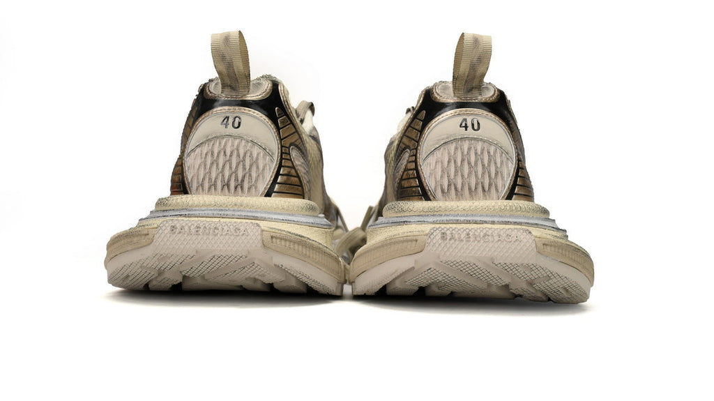 Balenciaga 3XL Sneaker "Beige Metallic Gold"-retro thick sole dad shoes，Women's Shoe Sale / Men's Shoe Sale