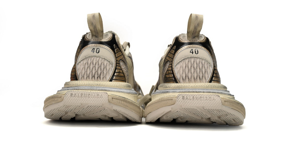 Balenciaga 3XL Sneaker "Beige Metallic Gold"-retro thick sole dad shoes，Women's Shoe Sale / Men's Shoe Sale