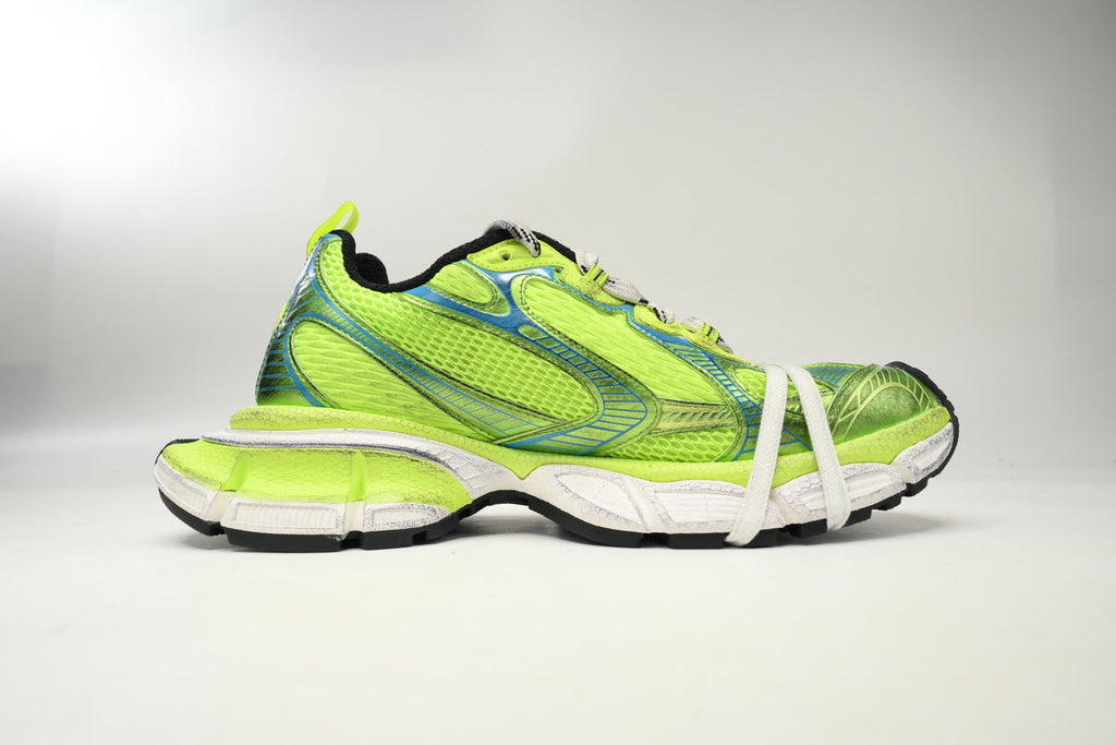 Balenciaga 3XL Sneakers "Fluorescent Yellow Blue"-retro thick sole dad shoes，Women's Shoe Sale / Men's Shoe Sale