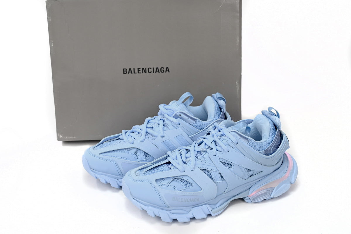 Balenciaga Track Trainer Sneakers "Light Blue"-retro thick sole dad shoes，Women's Shoe Sale / Men's Shoe Sale