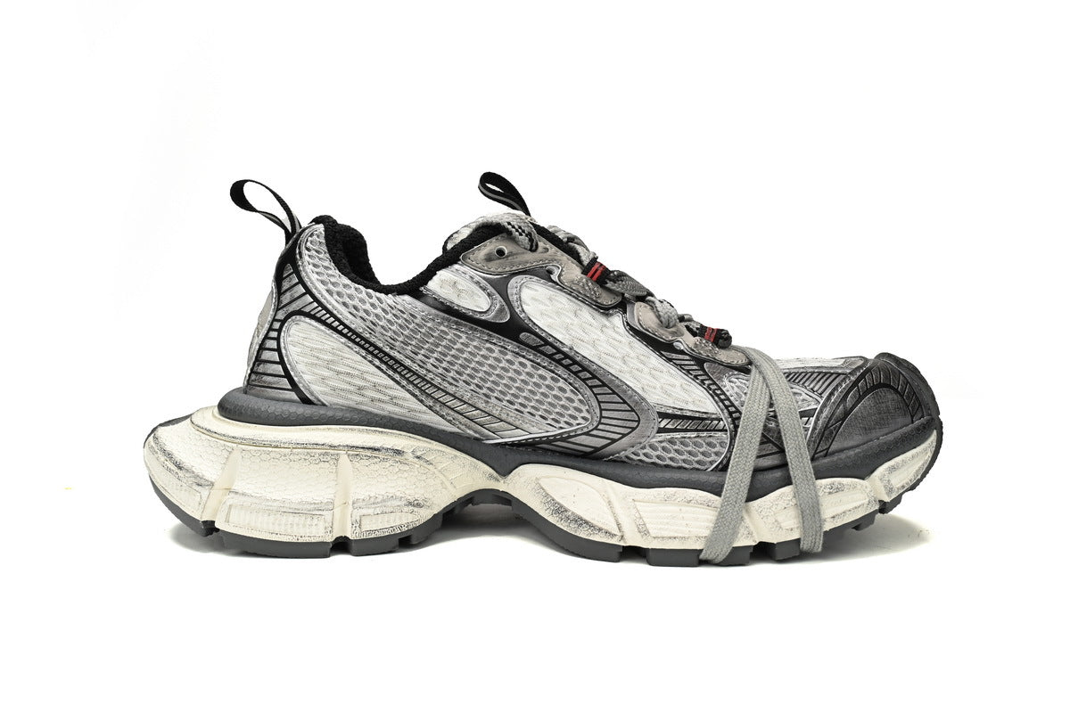 Balenciaga 3XL Sneakers "Grey White Red"-retro thick sole dad shoes，Women's Shoe Sale / Men's Shoe Sale
