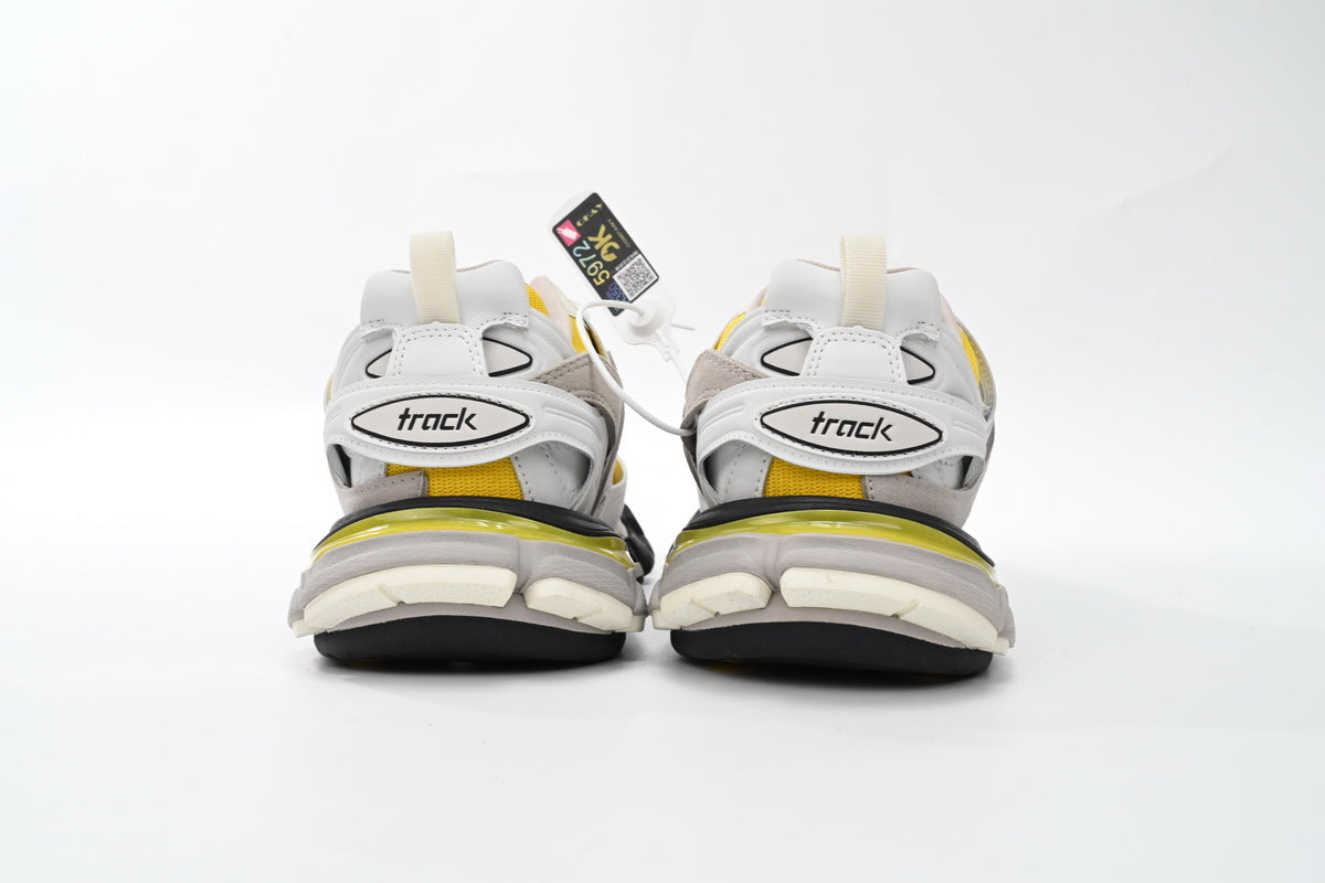 Balenciaga Track Sneakers "White Grey Yellow"-retro thick sole dad shoes，Women's Shoe Sale / Men's Shoe Sale