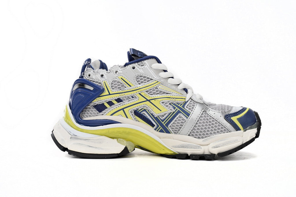 Balenciaga Runner Sneaker "Grey Blue Yellow"-retro thick sole dad shoes，Women's Shoe Sale / Men's Shoe Sale