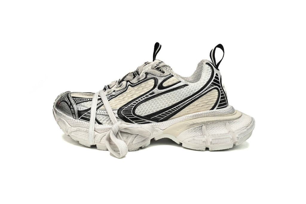 Balenciaga 3XL Sneaker "Eggshell Black"-retro thick sole dad shoes，Women's Shoe Sale / Men's Shoe Sale